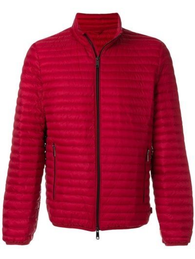 Red Men's Armani Emporio Long Sleeve Padded Jacket Jackets | MBPGW7G