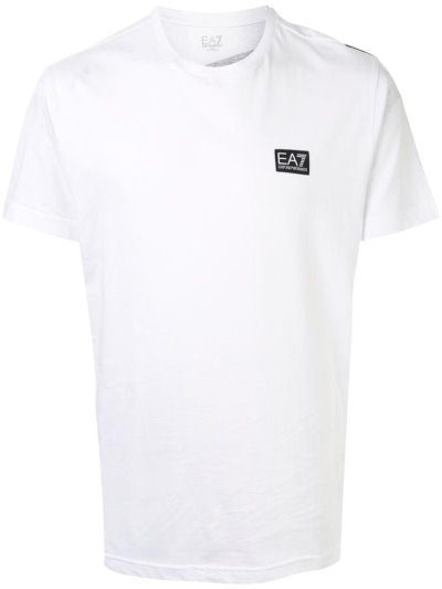 White Men's Ea7 Emporio Ea7 Print T Shirts | 3Y2SEU8