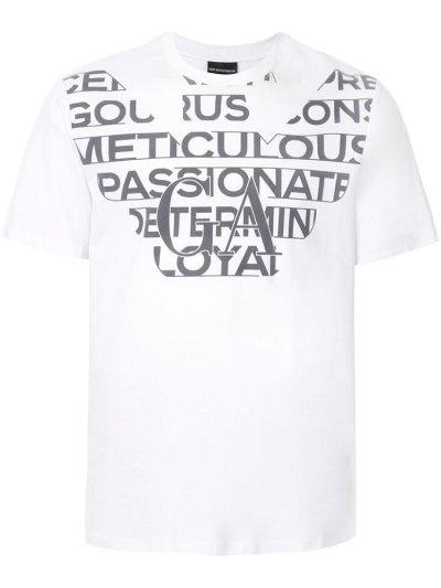 White Men's Armani Emporio Ga T Shirts | 1U4ORA7