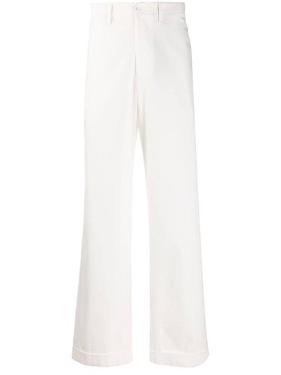 White Men's Armani Emporio Wide Leg Pants | NNVAB0H