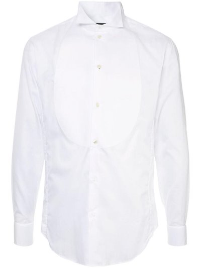 White Men's Giorgio Armani Classic Bib Shirts | L90H4FN