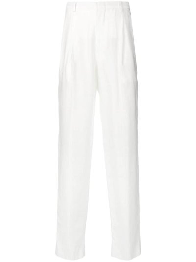 White Men's Giorgio Armani Loose Fit Pants | BSCS77Y