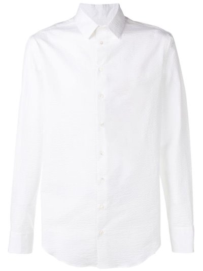 White Men's Giorgio Armani Pointed Collar Shirts | U3N228U