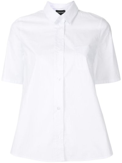 White Women's Armani Emporio Chest Pocket Shirts | LYTIS99