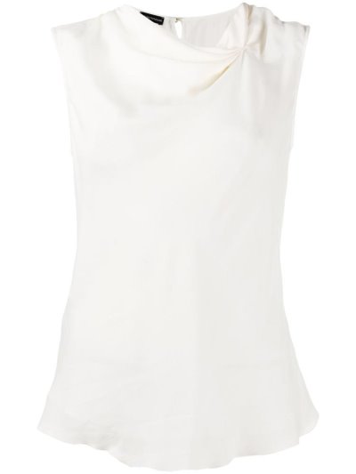 White Women's Armani Emporio Tank Style Blouse | Q2SL49V