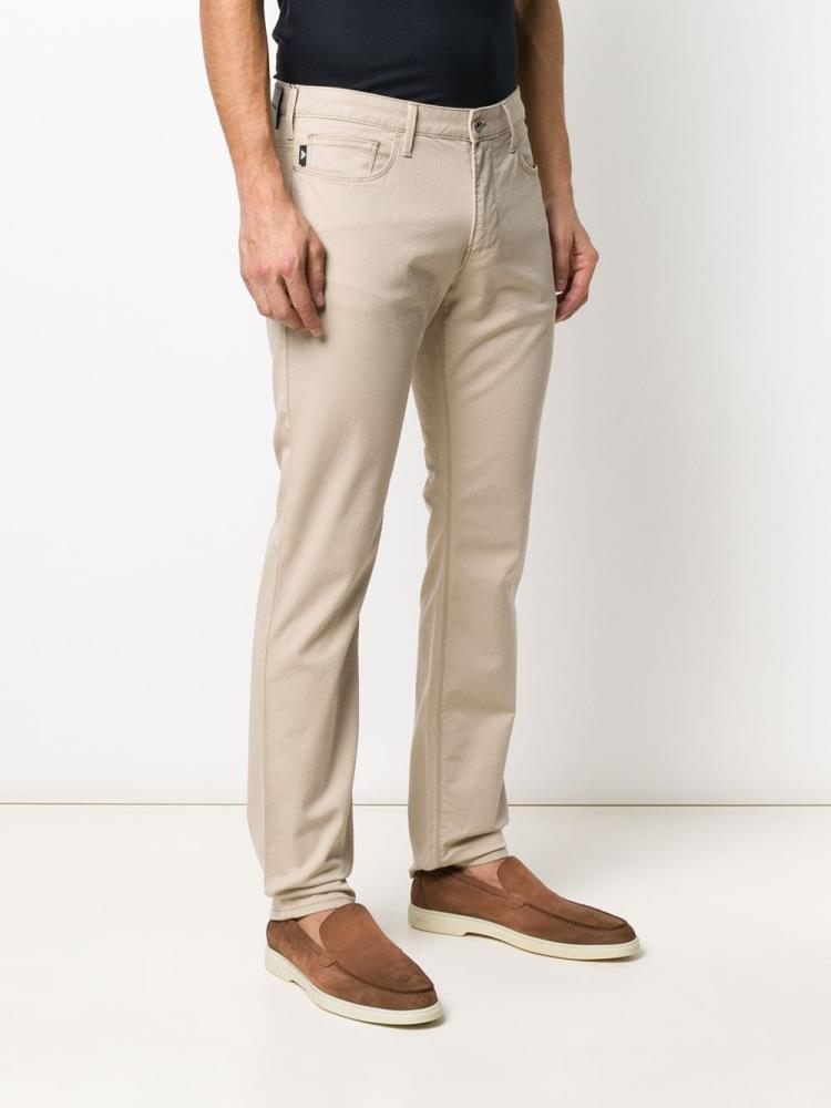 Beige Men's Armani Emporio Slim Fit J06 Jeans | KTIJQ9F