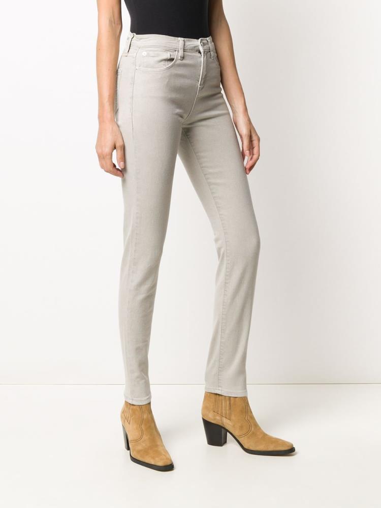 Beige Women's Armani Emporio High Waist Skinny Jeans | LH7R889