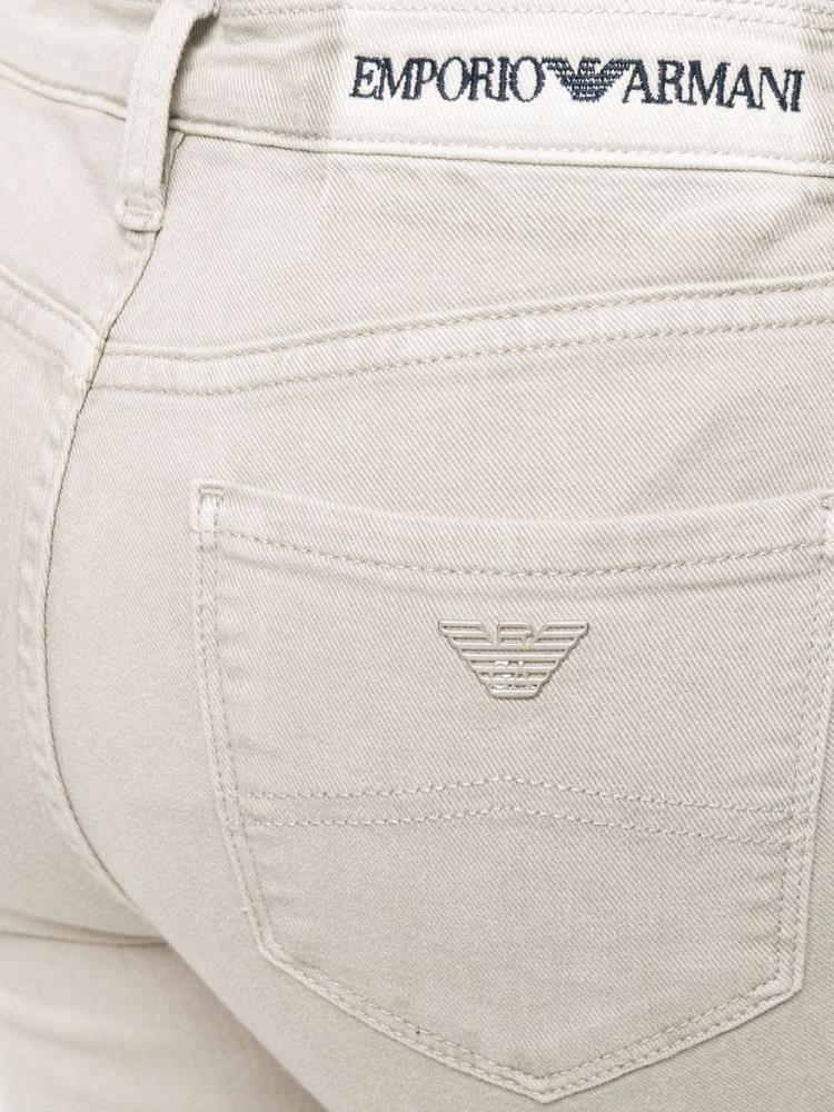 Beige Women's Armani Emporio High Waist Skinny Jeans | LH7R889