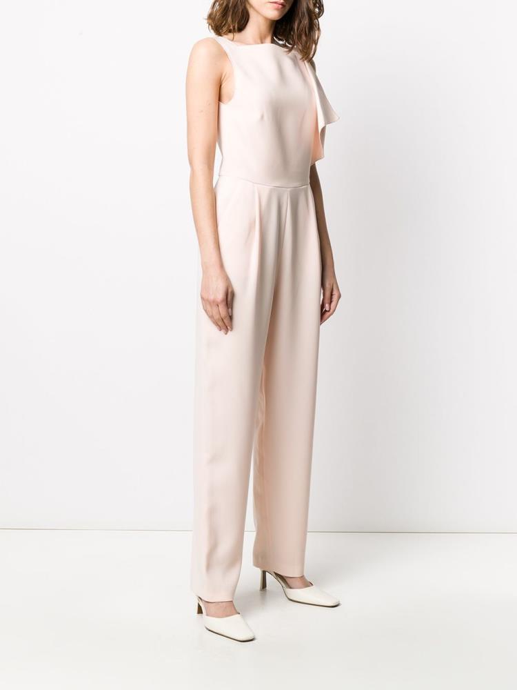 Beige Women's Armani Emporio Ruffled Jumpsuit | O81C7LY