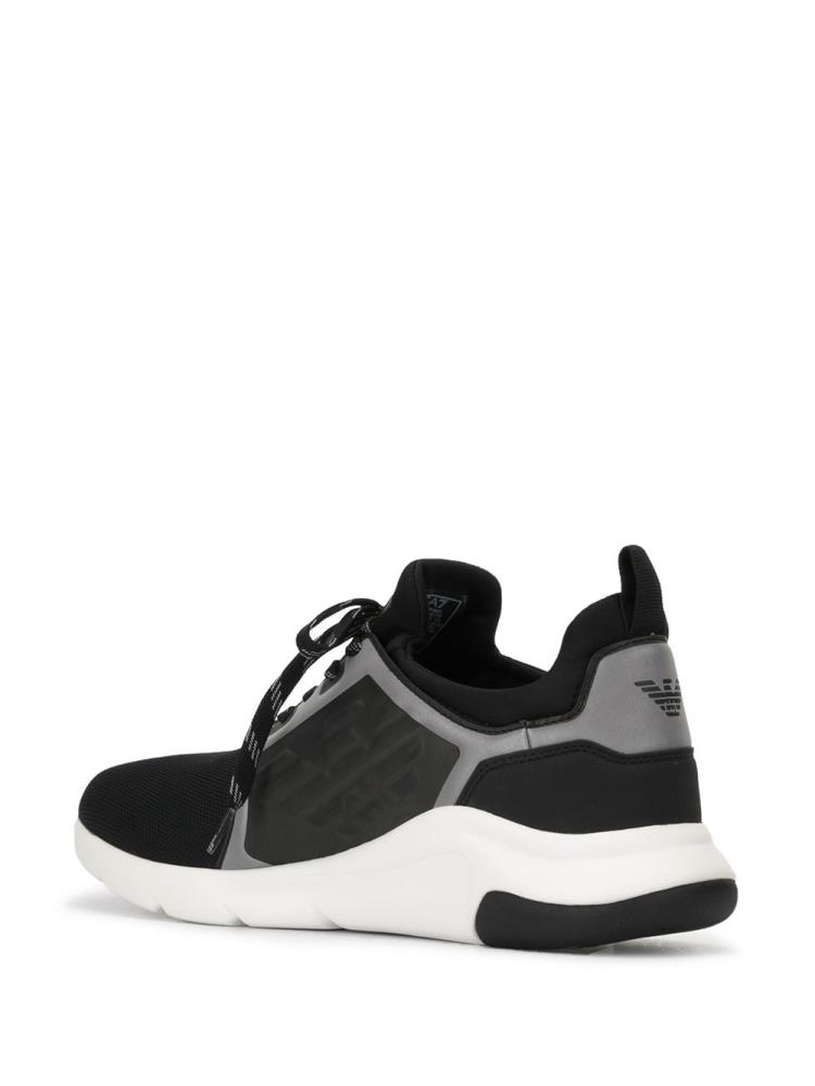 Black / Grey Men's Ea7 Emporio Armani A Racer Reflex Sneakers | 2Q7BB3E