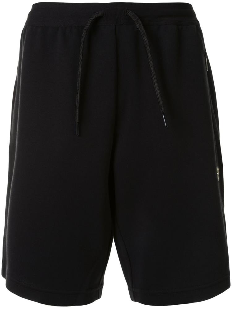 Black Men\'s Ea7 Emporio Armani Drawstring Logo Patch Running Shorts Shorts | FA4F2VP