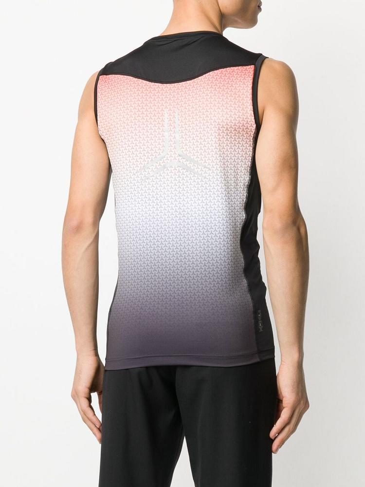 Black Men's Ea7 Emporio Armani Gradient Effect Sleeveless Tops | EZOE46O