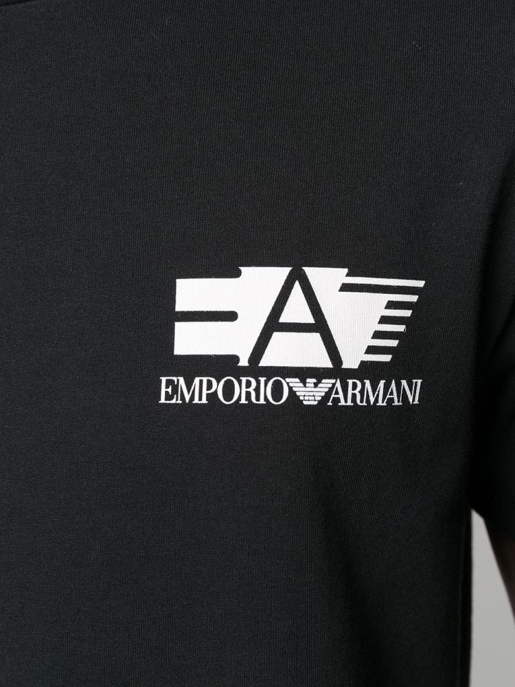 Black Men's Ea7 Emporio Armani Logo Print T Shirts | 8BVSX26