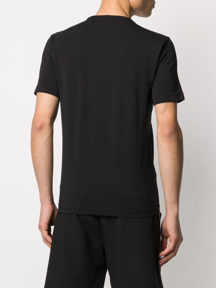 Black Men's Ea7 Emporio Armani Logo Print T Shirts | DMBMJ1M