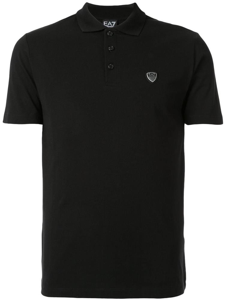 Black Men\'s Ea7 Emporio Armani Logo Shied Polo Shirts | EHPA1Q5