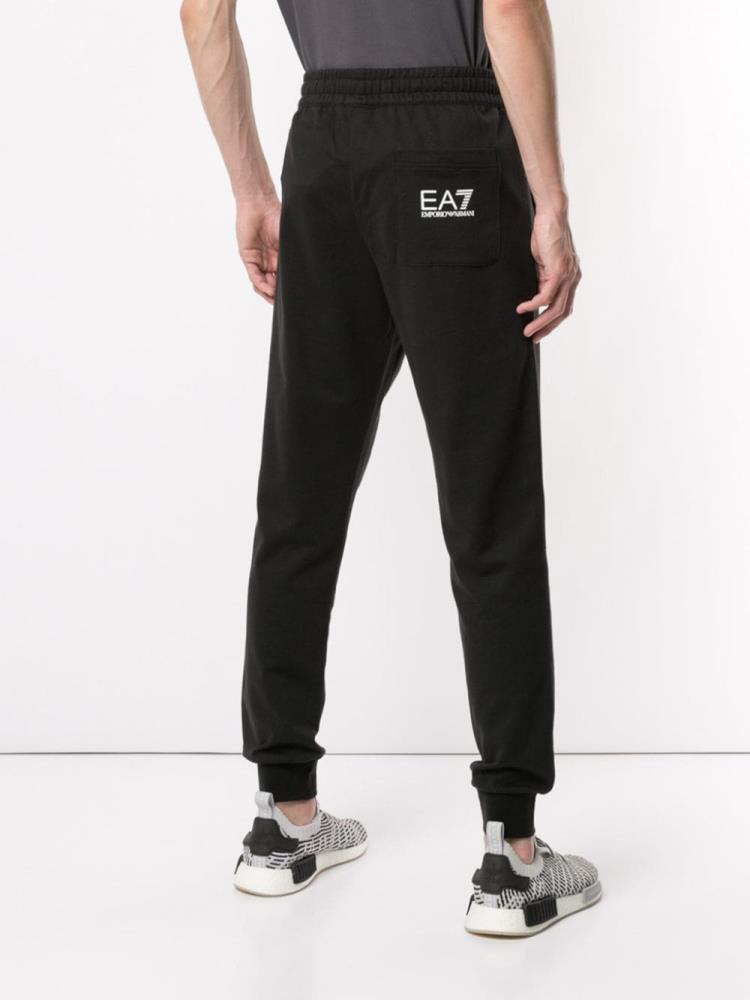 Black Men's Ea7 Emporio Armani Logo Track Pants | N871B1X