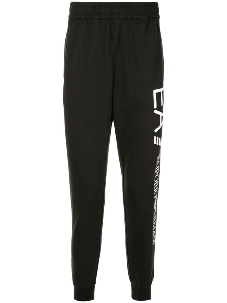 Black Men\'s Ea7 Emporio Armani Logo Track Pants | N871B1X