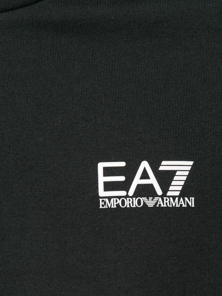 Black Men's Ea7 Emporio Armani Printed Logo Sweatshirts | 7DS7B2U