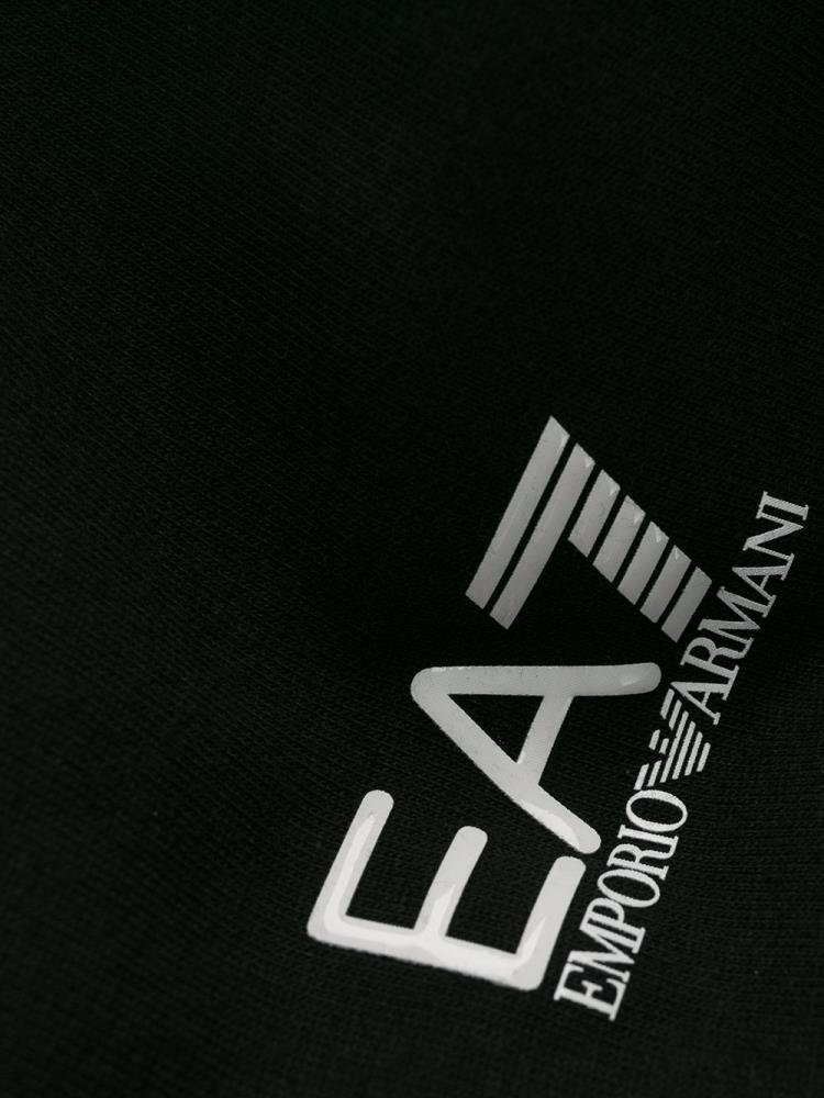 Black Men's Ea7 Emporio Armani Printed Logo Sweatshirts | 7DS7B2U