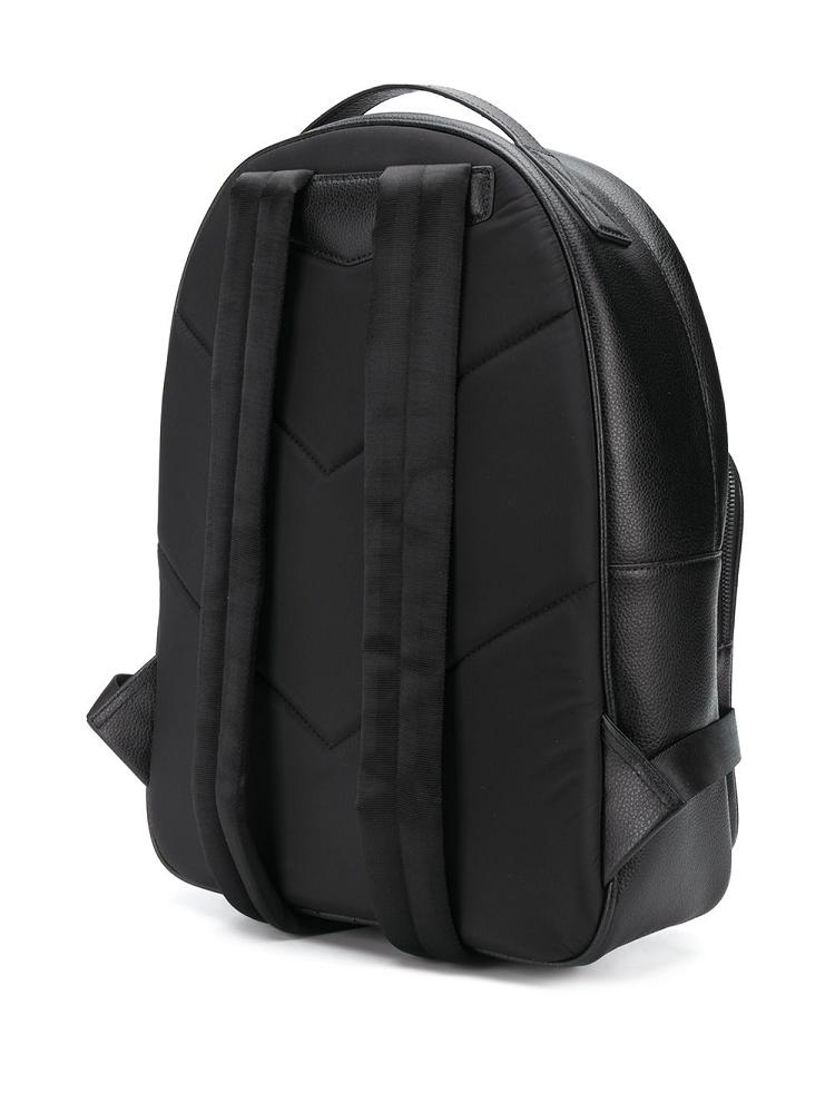 Black Men's Armani Emporio Branded Medium Backpacks | LPOP6MN