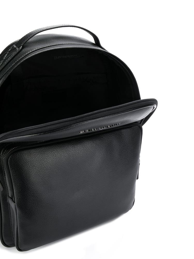 Black Men's Armani Emporio Classic Backpacks | C3IP2R9