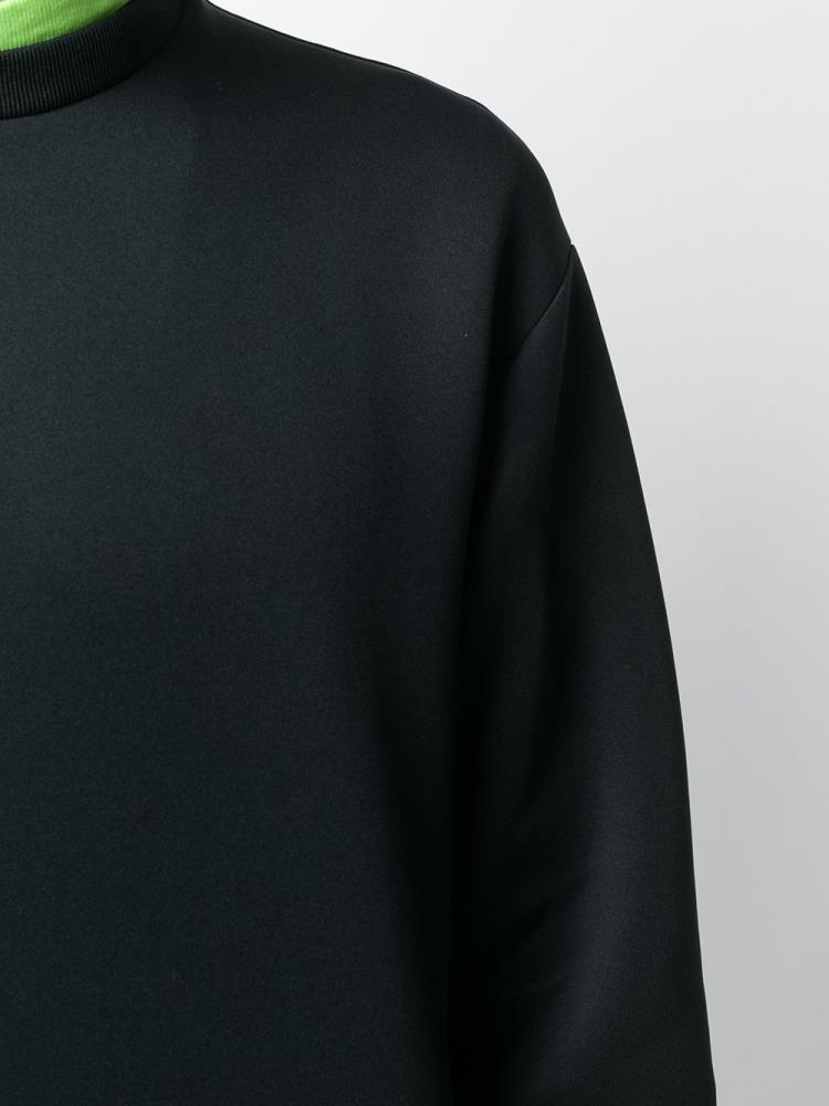 Black Men's Armani Emporio Crew Neck Sweatshirts | NFDTOLK