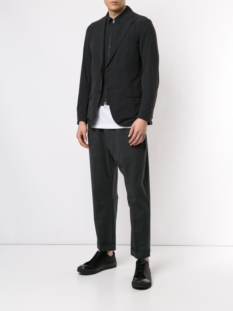 Black Men's Armani Emporio Double Layer Blazers | KTRWX6S