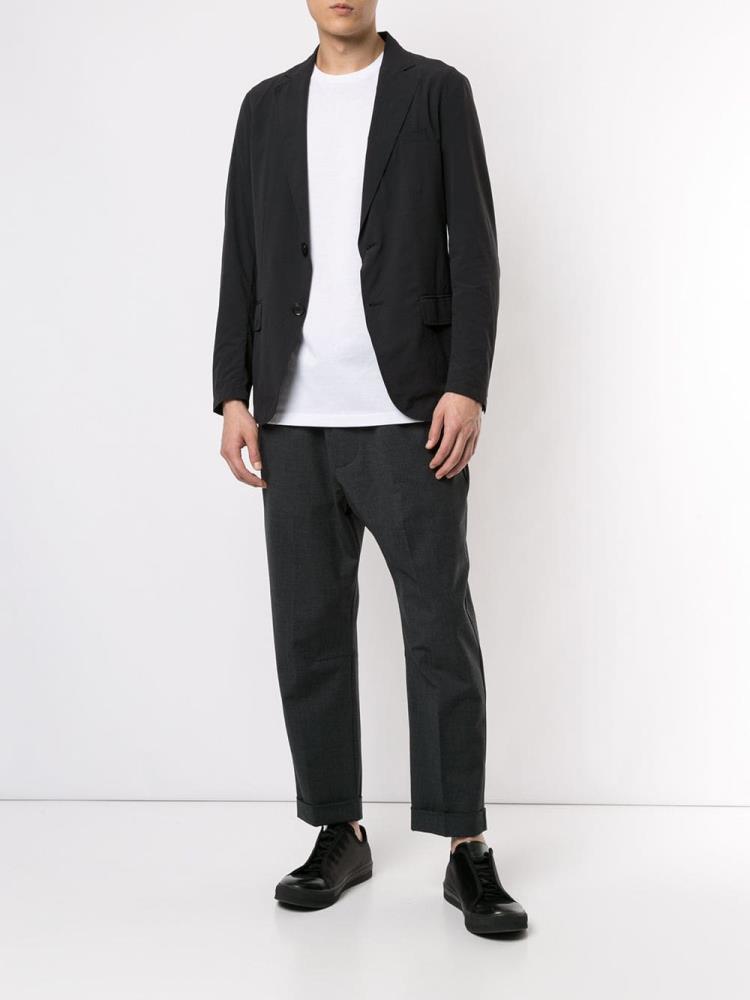 Black Men's Armani Emporio Double Layer Blazers | KTRWX6S