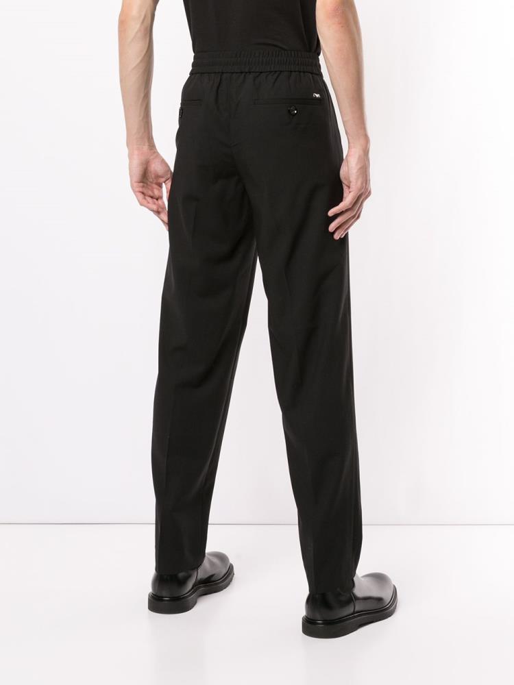 Black Men's Armani Emporio Elasticated Waist Pants | STOZ0KR