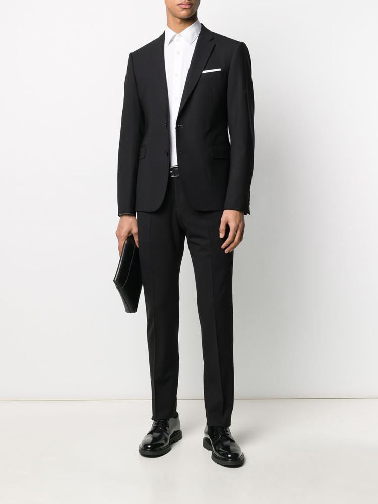 Black Men's Armani Emporio Fitted Two Piece Suits | ZNNYOF1