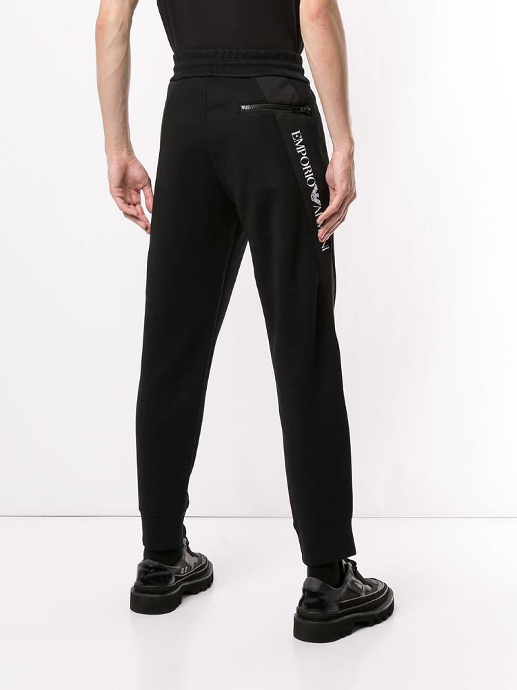 Black Men's Armani Emporio Jersey Drawstring Track Pants | BS98PXZ