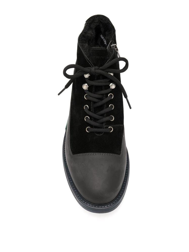 Black Men's Armani Emporio Lace Up Ankle Boots | XB372FH