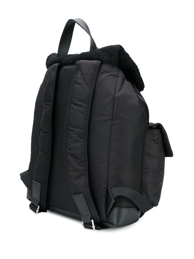 Black Men's Armani Emporio Logo Backpacks | JK9N82A