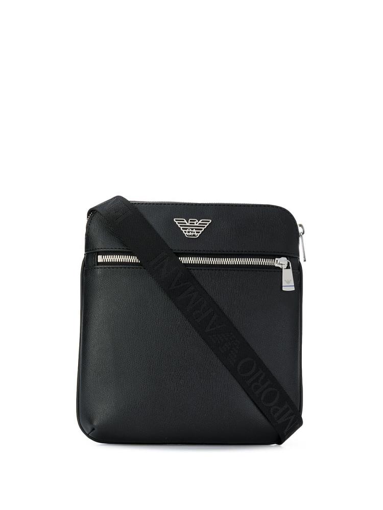 Black Men\'s Armani Emporio Logo Messenger Bags | VUMGG5P