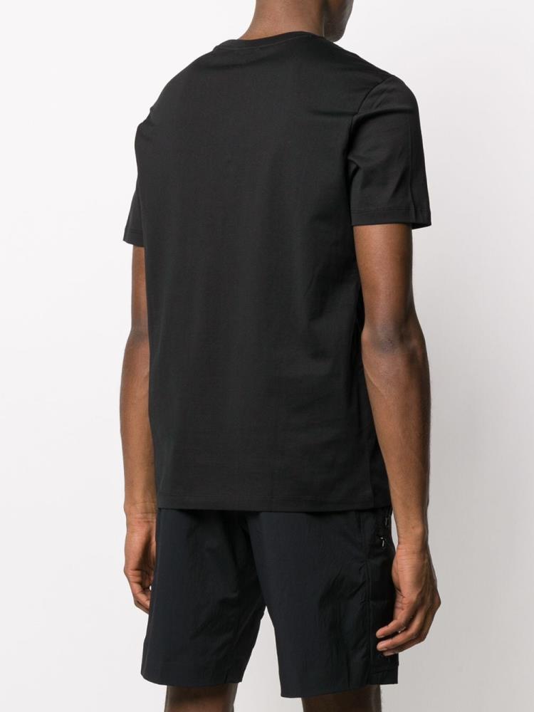 Black Men's Armani Emporio Logo Print T Shirts | EMIHJCE