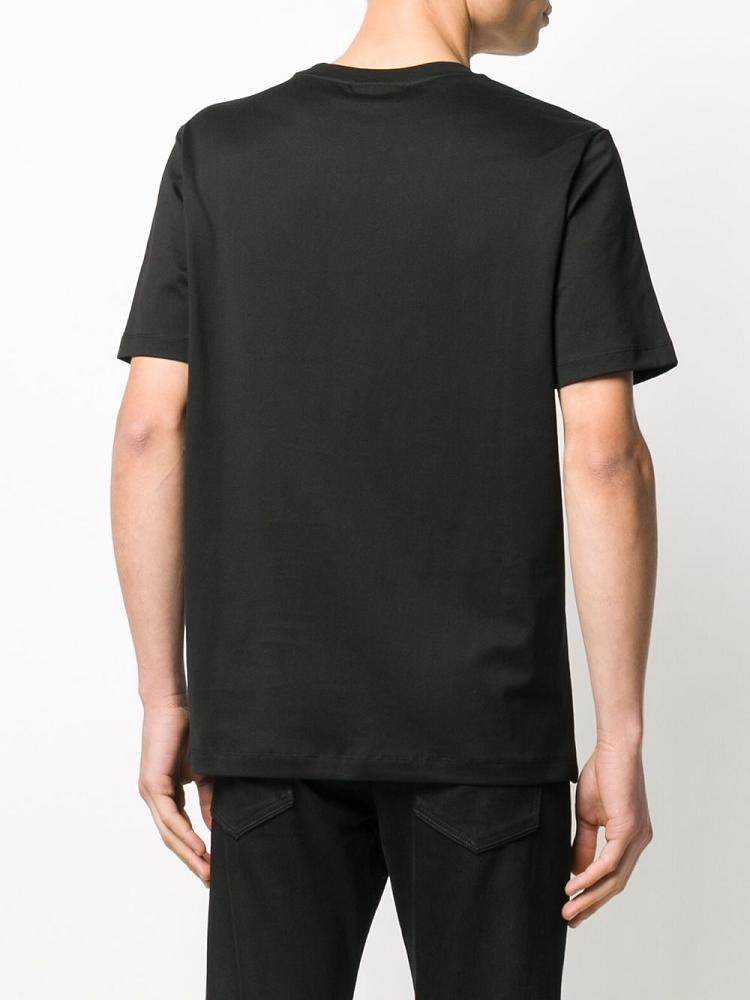 Black Men's Armani Emporio Logo Print T Shirts | MRJGHJI