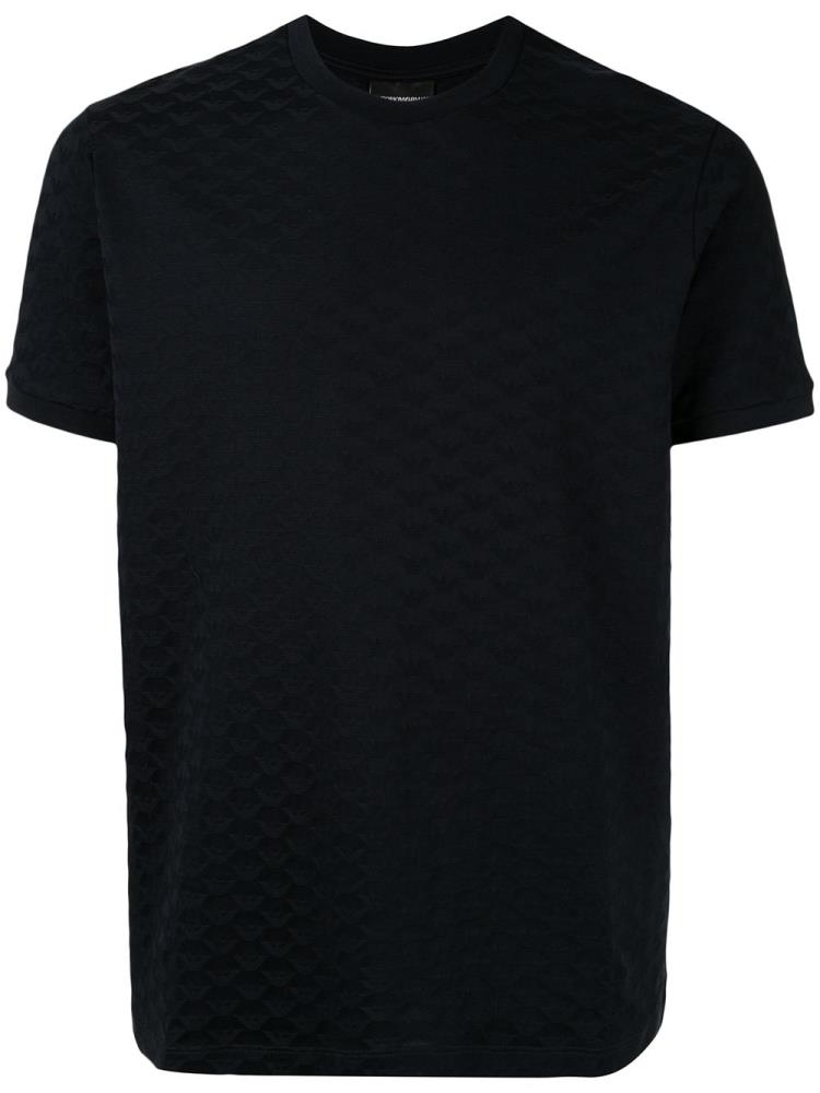 Black Men\'s Armani Emporio Logo Print T Shirts | OBUNVXJ