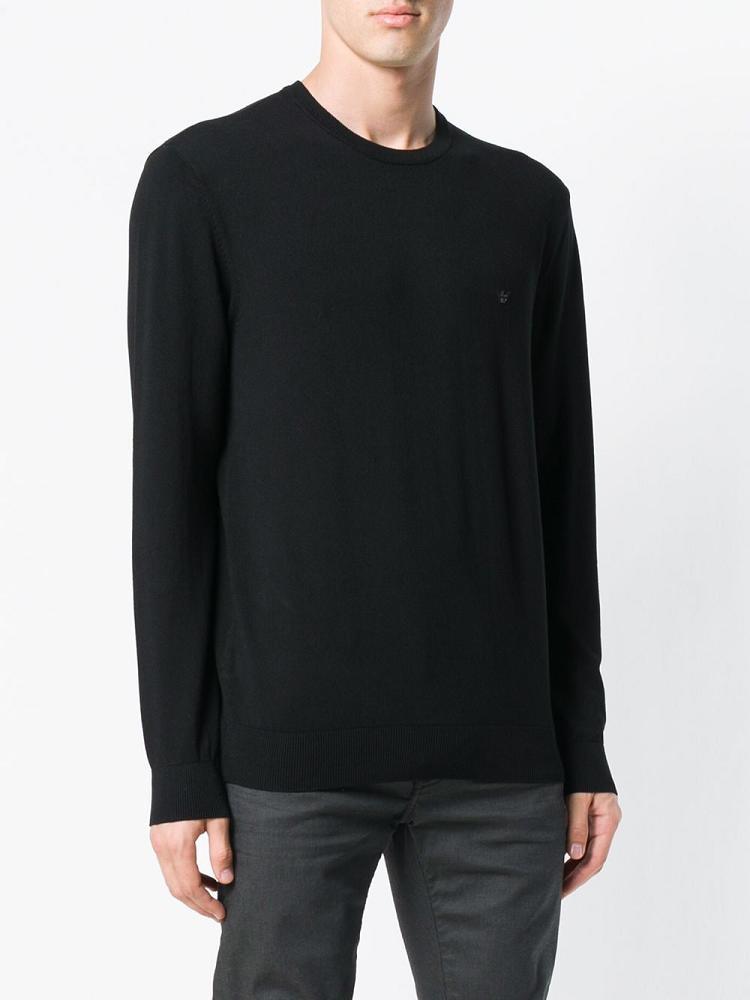 Black Men's Armani Emporio Long Sleeve Jumpers | WUWDXLK