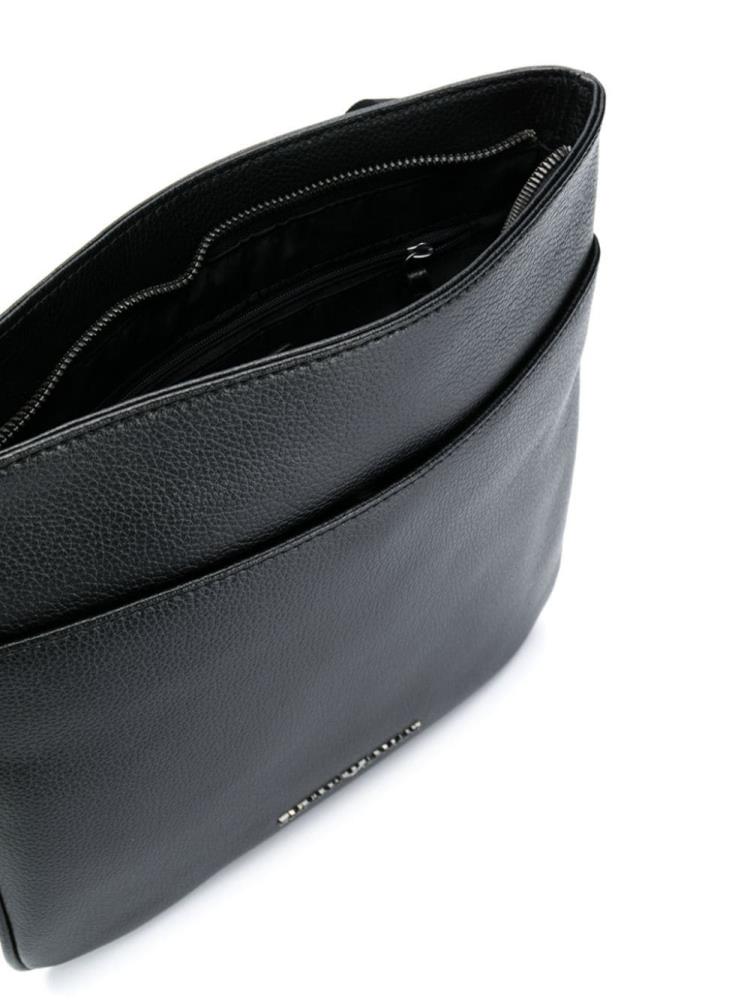 Black Men's Armani Emporio Medium Messenger Bags | QFNU7UD