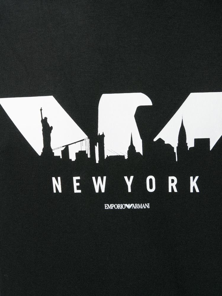 Black Men's Armani Emporio New York T Shirts | TEIADPQ