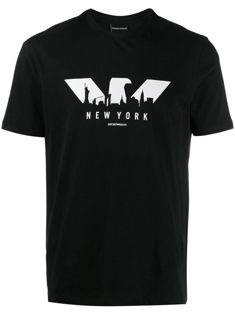 Black Men\'s Armani Emporio New York T Shirts | TEIADPQ