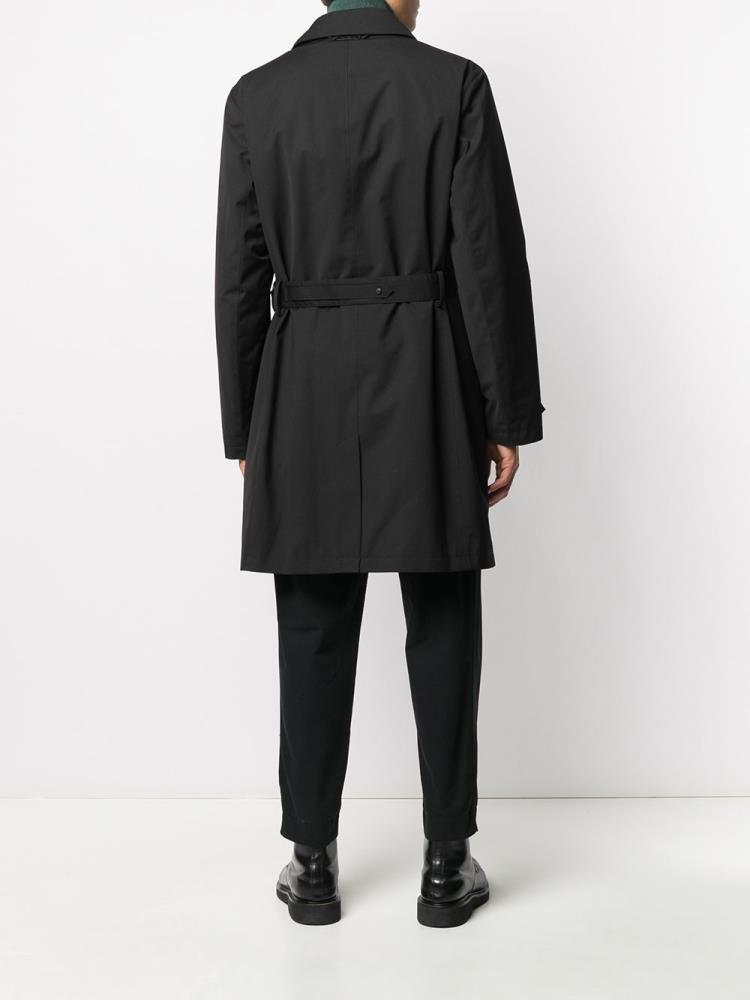 Black Men's Armani Emporio Padded Trench Coat Coats | XUH486X