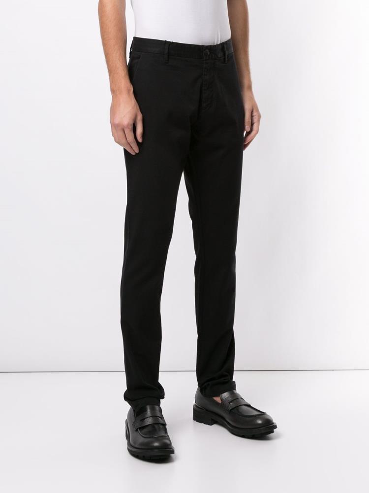 Black Men's Armani Emporio Plain Classic Chinos | UB9IHRT