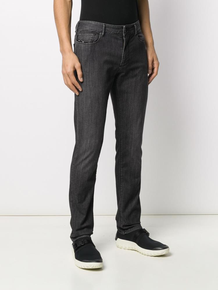 Black Men's Armani Emporio Slim Fit Jeans | 04J7SRH