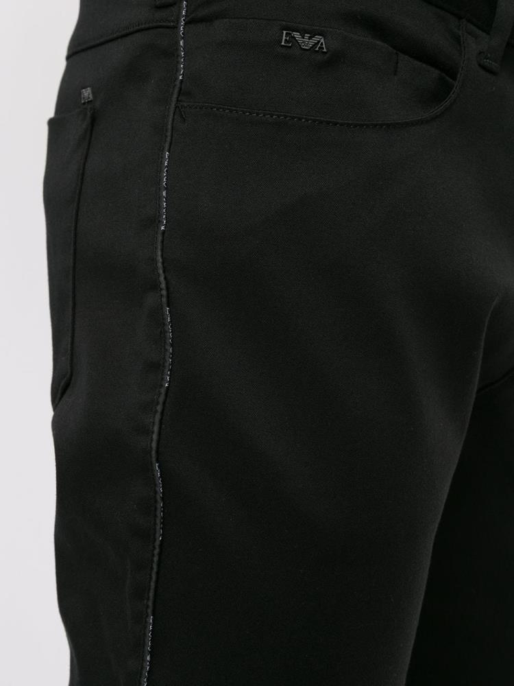 Black Men's Armani Emporio Slim Fit Pants | F0AWCT3