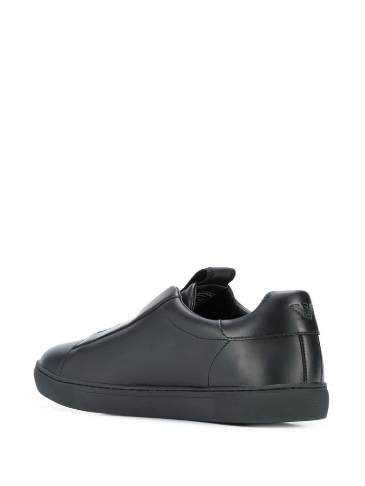 Black Men's Armani Emporio Slip On Sneakers | T1THGPA