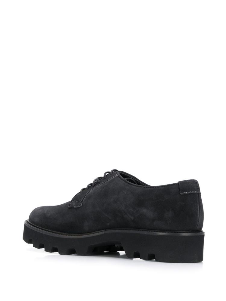 Black Men's Armani Emporio Smooth Lace Up Shoes Shoes | HS2U2YY