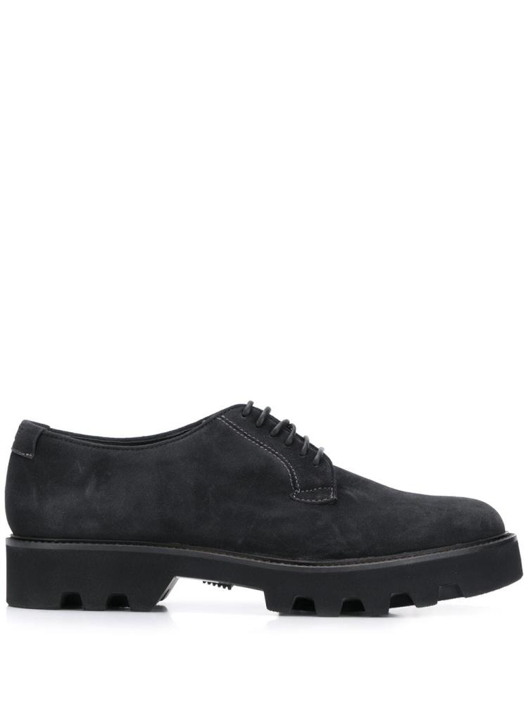 Black Men\'s Armani Emporio Smooth Lace Up Shoes Shoes | HS2U2YY