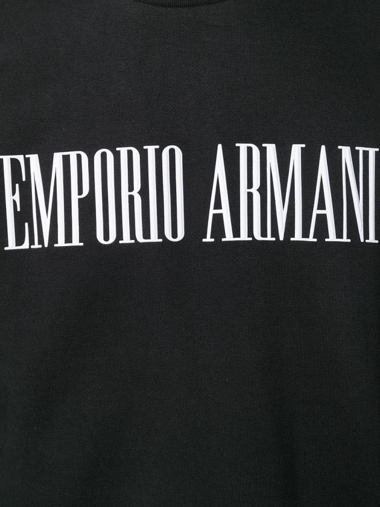 Black Men's Armani Emporio Stop Wishing, Start Doing Sweatshirts | 6BV1LF4