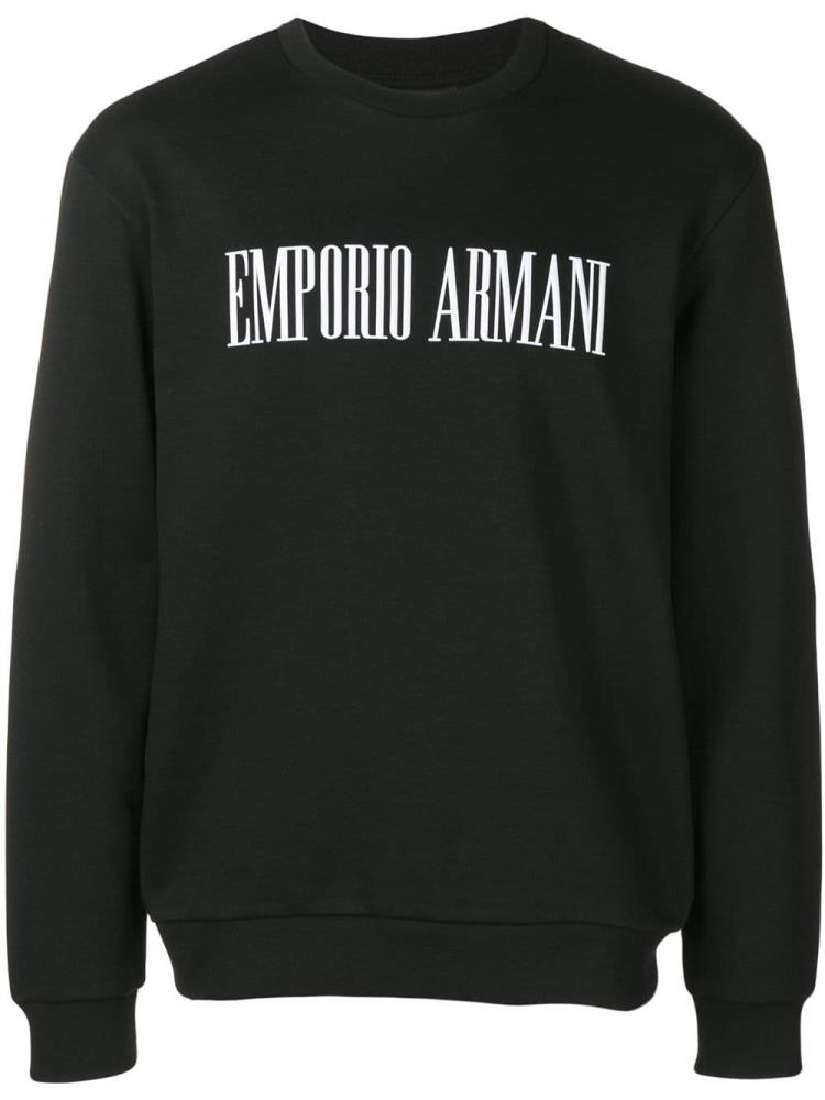 Black Men\'s Armani Emporio Stop Wishing, Start Doing Sweatshirts | 6BV1LF4